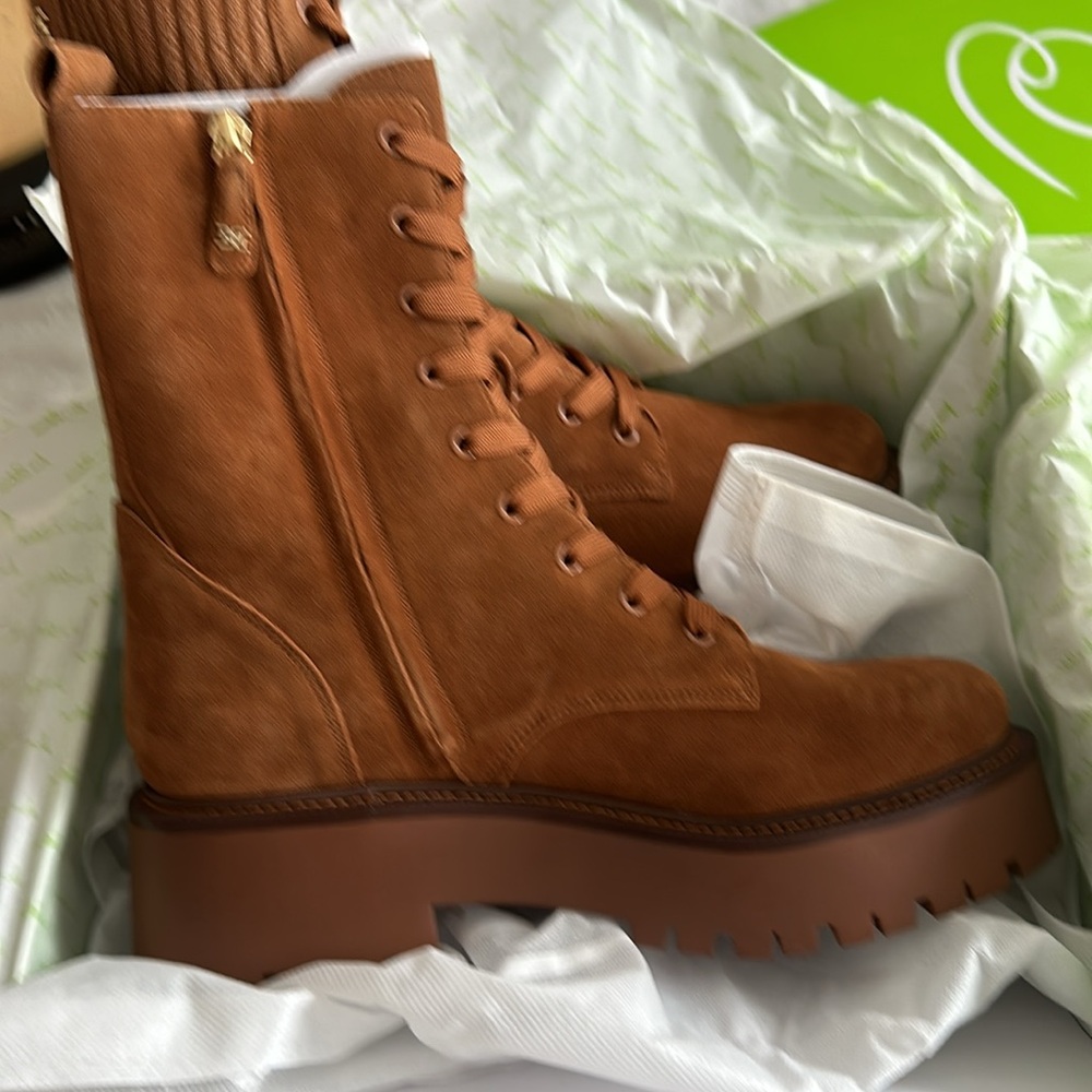 NEW in box SAM EDELMAN evina boot in brown suede size 9.5 - Picture 3 of 5